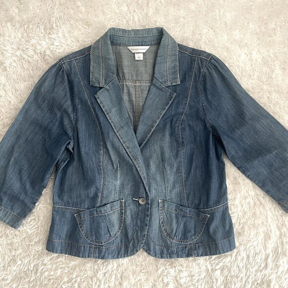 Three Denim Size Large Women's Jackets - SZ L - Picture 5 of 6